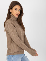 Rolákový sveter, tmavobéžový 1 | Ženy | benatki.com