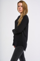 Bavlnená košeľa s dlhým rukávom čierna 2 | Košele, blúzky | benatki.com