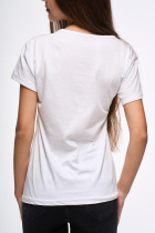 Bavlnené tričko s potlačou, biele 3 | Ženy | benatki.com