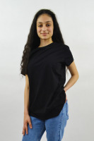 Bavlnené tričko s visačkou na rukáve, čierne 2 | Tričká, topy | benatki.com