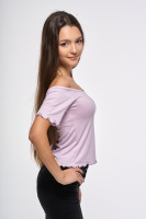 Tričko s odhalenými ramenami, levanduľové 2 | Ženy | benatki.com