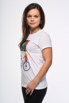 Bavlnené tričko s potlačou, biele 5 | Ženy | benatki.com