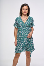 Vzorované šaty, zelenobiele 3 | Šaty | benatki.com