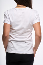 Bavlnené tričko s potlačou, biele 6 | Ženy | benatki.com